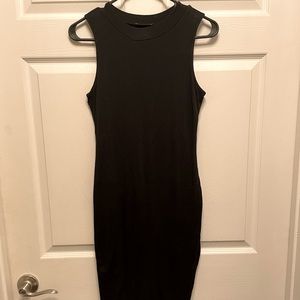 Black midi dress
